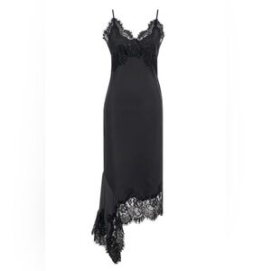 Gold Hawk Emma Bottom Slip Dress In Black